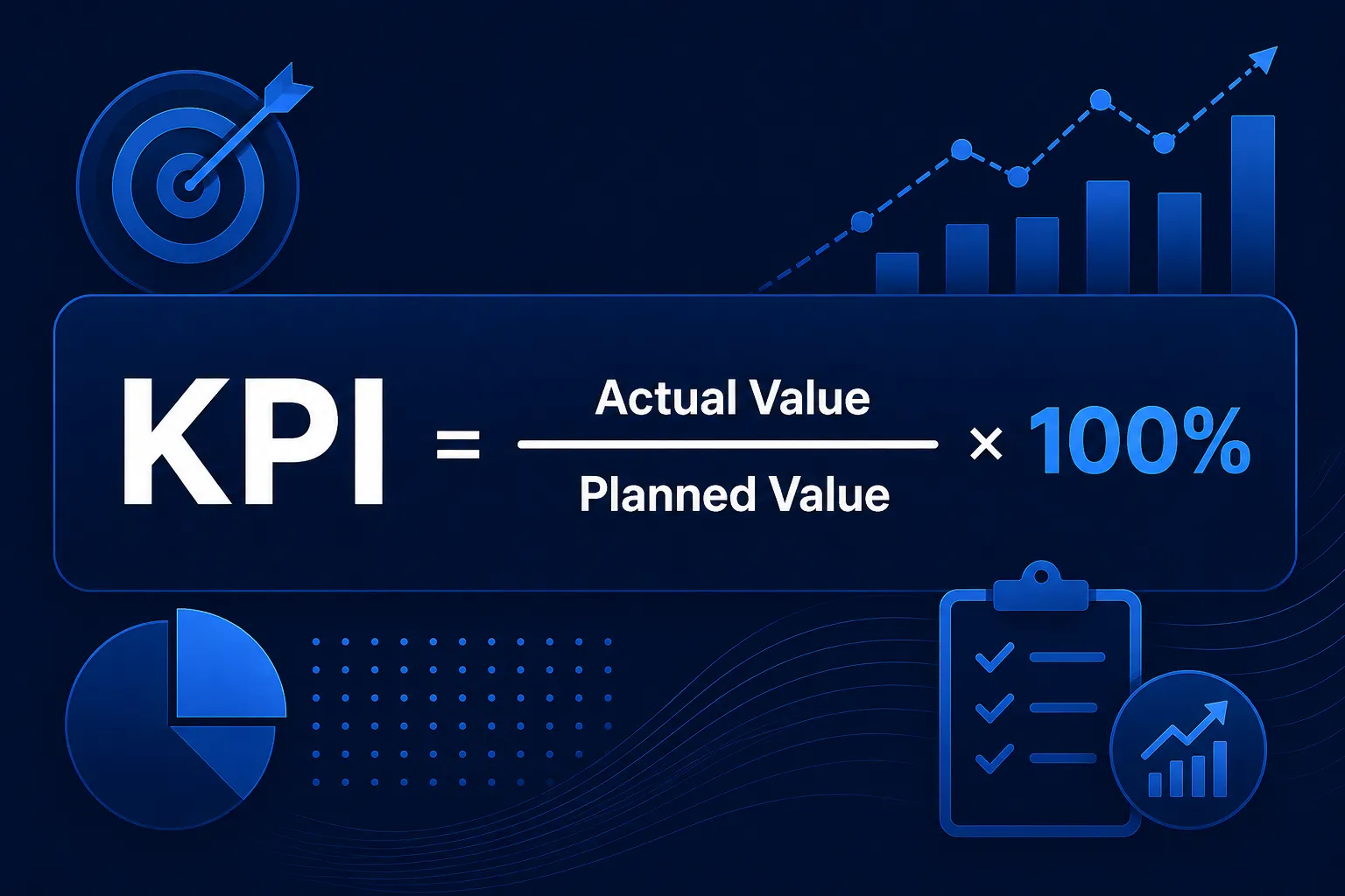 KPI = Actual value / Planned value × 100%